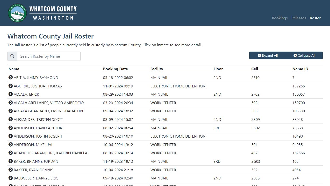 Whatcom County Sheriff's Office | Jail Roster